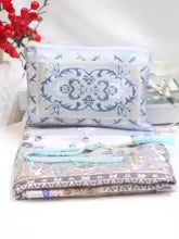 3pcs/1set Muslim Prayer Rug With Prayer Beads and Portable Bag Islamic Soft Mat Gifts Set Turkish Carpet For Ramadan Eid Hajj