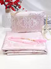3pcs/1set Muslim Prayer Rug With Prayer Beads and Portable Bag Islamic Soft Mat Gifts Set Turkish Carpet For Ramadan Eid Hajj