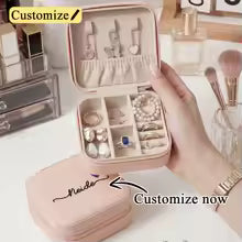 Personalized White Leather Jewelry Box