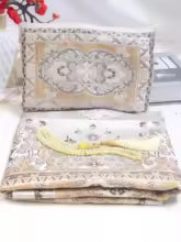 3pcs/1set Muslim Prayer Rug With Prayer Beads and Portable Bag Islamic Soft Mat Gifts Set Turkish Carpet For Ramadan Eid Hajj