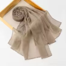 Premium Chiffon Hijabs Scarf Fashion Flower Side Headscarf For Women Muslim Ventilate Long Shawl Ramadan Eid Turban Scarves