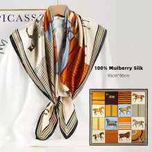 90*90cm Square Silk Scarves Women Hijab Shawls Fashion Print Kerchief FemmeHead Scarf Foulard Bandana Beach Pareo pink
